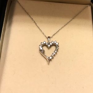 Zales 1/4 CT. T.W. Diamond Shadow Heart Pendant